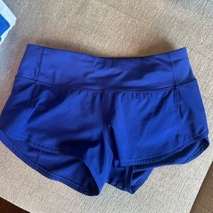 Lululemon Blue Speed Up Low Rise Lined 2.5”